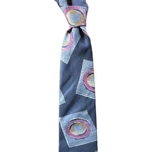 Vintage Christian Dior Monsieur Men's Tie Dark Blue 56 inches Silk Made In USA